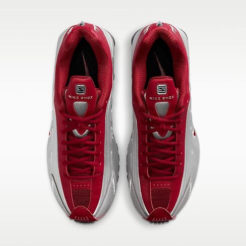 Nike Shox R4 Men's Shoes (Metallic Silver/Black/Team Crimson) in Kuwait
