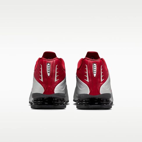 Nike Shox R4 Men's Shoes (Metallic Silver/Black/Team Crimson) in Kuwait