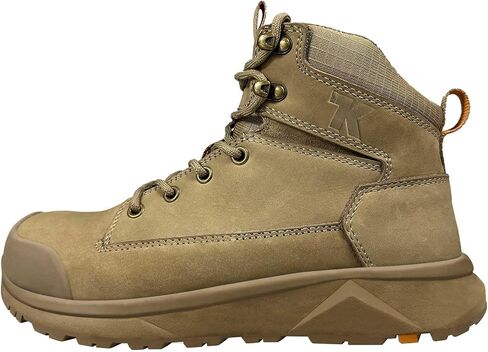 Men Work Boots 6 Inch Lightweight - ESD Shoes, Aluminum Alloy Toe and Puncture Proof ASTM 2413, Oil and Slip Resistant, Premium Water Resistant Genuine Leather Industrial Safety Boot in Saudi Arabia