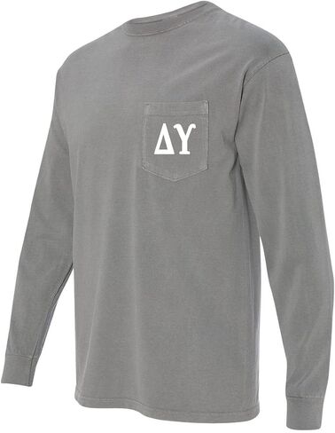قميص Delta Upsilon Fraternity Comfort ذو ألوان جيب وأكمام طويلة in Kuwait
