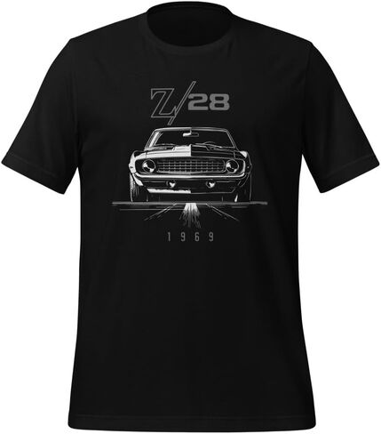 تي شيرت كامارو Z28 لعام 1969 لأصحاب السيارات الكلاسيكية تشيفي لمحبي سيارات العضلات الأمريكية Z/28 تي شيرت in Kuwait