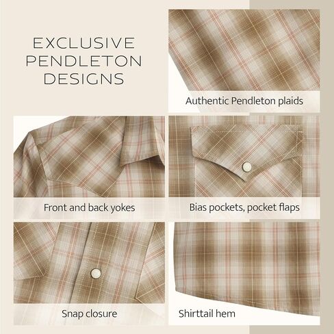 قميص Pendleton رجالي بأكمام قصيرة، من القطن والبوليستر بأكمام قصيرة، يمكن غسله في الغسالة in Kuwait