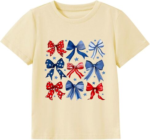 Kids 4th of July Shirt USA Flag Clothes Toddler Boys Girls Children Patriotic Tee Tops 1-7 Years in Saudi Arabia