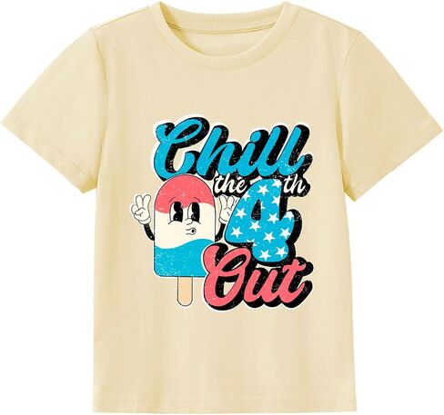 Kids 4th of July Shirt USA Flag Clothes Toddler Boys Girls Children Patriotic Tee Tops 1-7 Years in Saudi Arabia