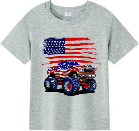 Kids 4th of July Shirt USA Flag Clothes Toddler Boys Girls Children Patriotic Tee Tops 1-7 Years in Saudi Arabia