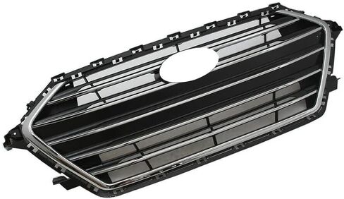 Front Bumper Grille For Hyundai Elantra Sedan, 2017, 2018, Black with Chrome Trim in Saudi Arabia