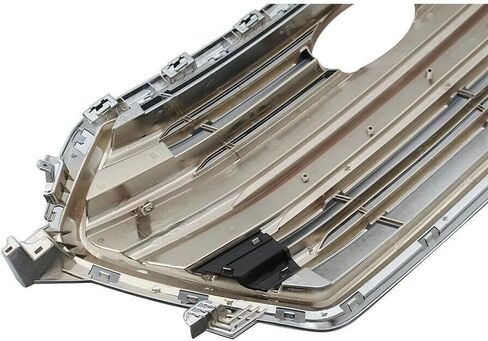 Front Bumper Grille For Hyundai Elantra Sedan, 2017, 2018, Black with Chrome Trim in Saudi Arabia