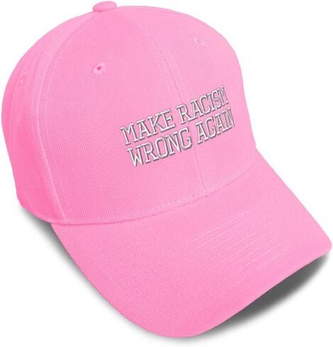 Custom Baseball Cap Make Racism Wrong Again Silver Embroidery Strap Closure in Kuwait