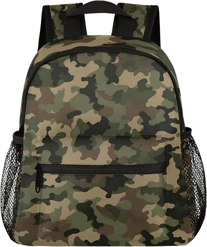 Toddler Backpack Military Camouflage Kindergarden Kids Bacpack for Boys Girls Preschool Bag Camo Lightweight Small Travel Rucksack Bag with Bottle Holder in Saudi Arabia