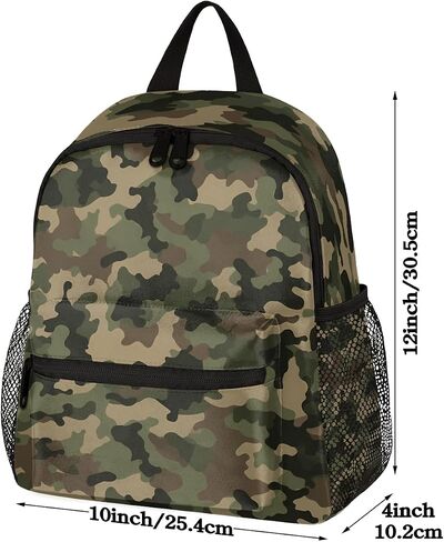 Toddler Backpack Military Camouflage Kindergarden Kids Bacpack for Boys Girls Preschool Bag Camo Lightweight Small Travel Rucksack Bag with Bottle Holder in Saudi Arabia
