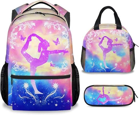 School Backpack with Lunch Box Set for Girls, 3PCS Axolotl Backpacks Matching Combo for Kids, Cute Animals Bookbag and Pencil Pouch Bundle for High School in Saudi Arabia