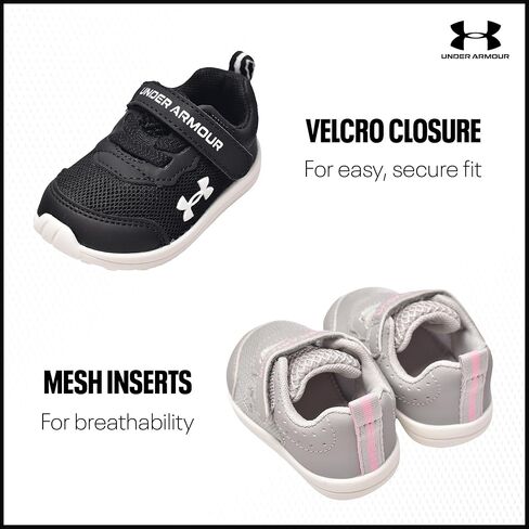 حذاء سرير الأطفال 1PK UA Assert 10 من Under Armour، أسود، 4 in Kuwait