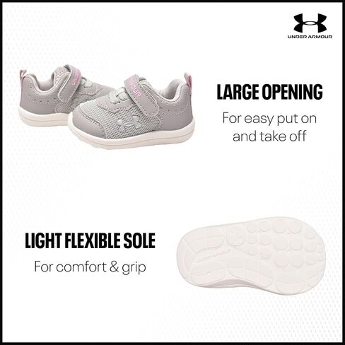 حذاء سرير الأطفال 1PK UA Assert 10 من Under Armour، أسود، 4 in Kuwait
