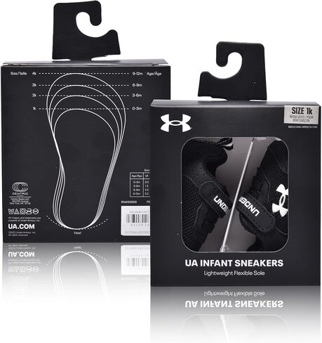 حذاء سرير الأطفال 1PK UA Assert 10 من Under Armour، أسود، 4 in Kuwait