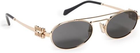 Miu Miu Women's 54ZS Logo Oval Sunglasses in Saudi Arabia