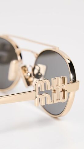Miu Miu Women's 54ZS Logo Oval Sunglasses in Saudi Arabia