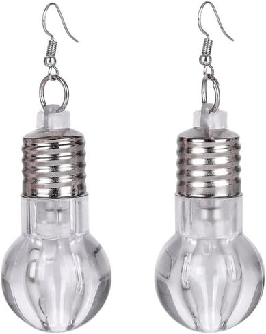 Sparkling LED Light Bulb Drop Dangle Statement Earrings for Women Multi-Colored Colorful Bulbs Light Up Glow in The Dark Hook Hoops Earring Huggie Fashion Christmas Jewelry Gifts Cocktail Party in Kuwait