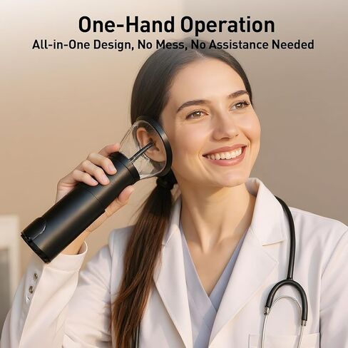 Ear Wax Removal Kit, Electric Ear Cleaner with Ear Irrigation Flushing System, IPX7 Waterproof Ear Cleaning Tool, Automatic Ear Cleaner Earwax Removal for Adults Home Gifts in Kuwait
