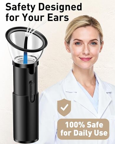 Ear Wax Removal Kit, Electric Ear Cleaner with Ear Irrigation Flushing System, IPX7 Waterproof Ear Cleaning Tool, Automatic Ear Cleaner Earwax Removal for Adults Home Gifts in Kuwait