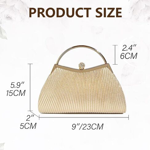 Women's Prom Evening Bag Wedding Sparkly Clutch Purse Party Handbag with Chain in Kuwait