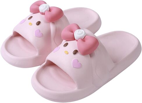 ute Cartoon Slides Women Non Slip Cloud Slippers Soft EVA Open Toe Beach Sandals Kawaii Pink Bow Bathroom House Shoes Summer in Saudi Arabia