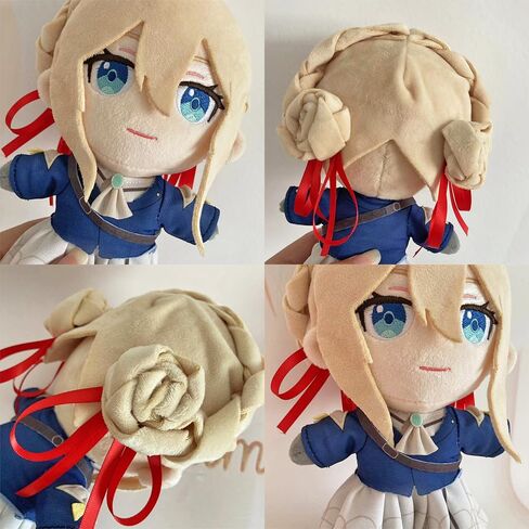 JCvCX 10'' Violet Girl with Red Hair Band Plush Toy Stuffed Figurine Doll Soft Plushies Pillow in Saudi Arabia