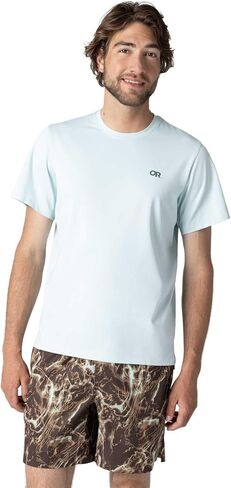 تي شيرت ActiveIce Spectrum Sun للرجال من Outdoor Research - تبريد ذاتي، سريع الجفاف، ماص للرطوبة، عامل حماية من الشمس 50+، مقاس قياسي in Kuwait