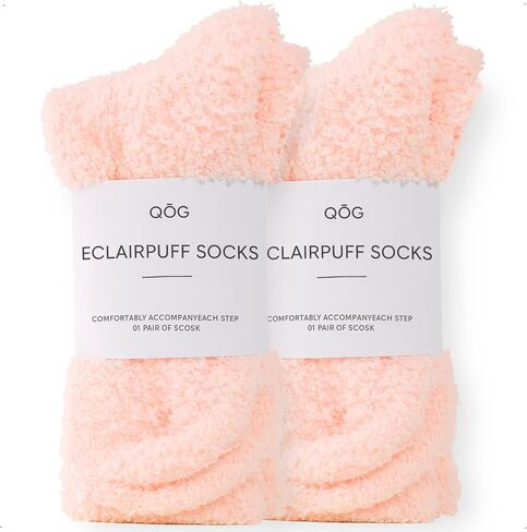QOG Cozy Cloud Socks - Fuzzy Socks for Women & Men, Warm & Unisex - Soft, Fluffy Sleep Sock - Relaxation Gift in Saudi Arabia
