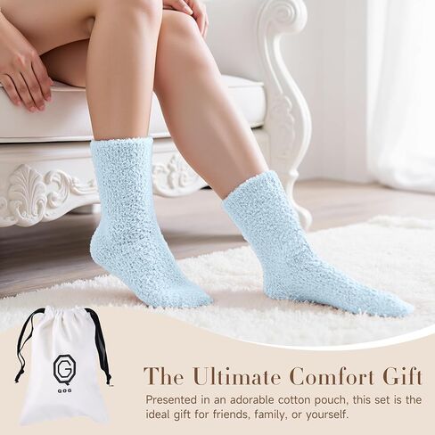 جوارب QOG Cozy Cloud - جوارب غامضة للنساء والرجال، دافئة للجنسين - جورب نوم ناعم ورقيق - هدية للاسترخاء in Kuwait