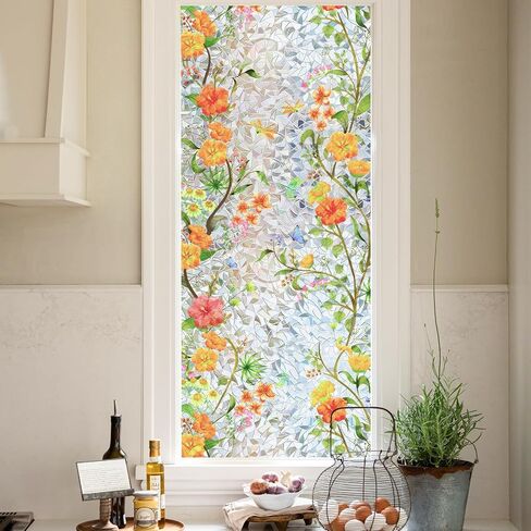 Window Privacy Film, Rainbow Light-Blocking Static Cling Film, UV & Heat Blocking Privacy Cover for Glass Doors & Bedroom, No Glue Reusable, Easy Install (31.5x78.7 Inch) in Saudi Arabia