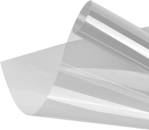 Queenbox 7.8x78.7in Clear Static Cling Window Tint, Sun Blocking Anti UV Heat Control Glass Film for Home Office Hotel Building Wedding Party, Light Gray in Saudi Arabia