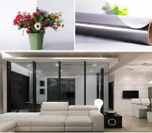 Queenbox 7.8x78.7in Clear Static Cling Window Tint, Sun Blocking Anti UV Heat Control Glass Film for Home Office Hotel Building Wedding Party, Light Gray in Saudi Arabia