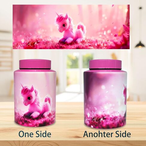 Up to 140 lbs Small Stainless Steel Unicorn Urns for Human Child Teen Girl Baby Ashes, Decorative Funeral Cremation Keepsake Memorial Medium Pink Urn for Sweetheart Daughter in Saudi Arabia