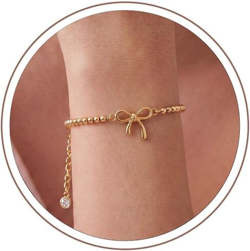 Beaded Bracelets for Women, 18K Gold Bracelets for Women, Teen Girl Gifts Trendy Stuff, Birthday Bracelets for Teen Girl Gifts in Saudi Arabia