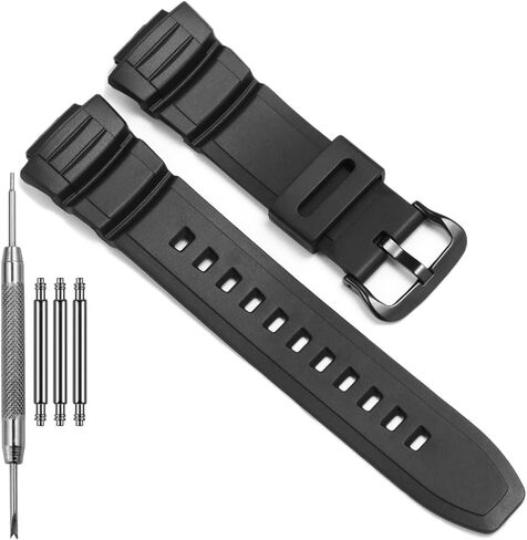 Resin Relacement Band for Casio MCW-100H WS220 HDD-S100 Watch Strap Men's Sports Casual Bracelet Metal Buckle in Saudi Arabia
