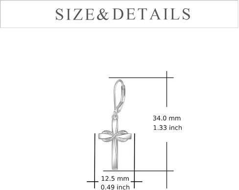 Infinity Cross Earrings for Women Infinity Drop Earrings with Cubic Zirconia Cross Jewelry Birthday Graduation Gifts for Mom Sister Friends in Saudi Arabia