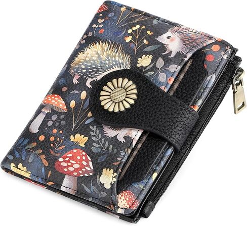 SENDEFN Small Wallet Women RFID Blocking Bifold Card Holder Compact Vegan Leather Wallets with 3 ID Windows in Kuwait