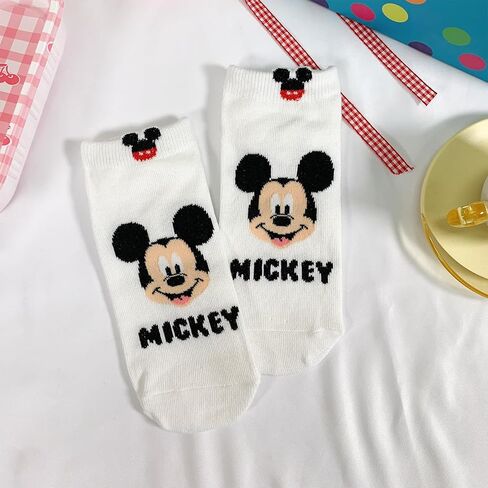 Disney Character Ankle Socks, 4 or 5 or 6 Pairs, Mickey Minnie Donald Daisy Pluto, Multicolor Set Collection in Saudi Arabia