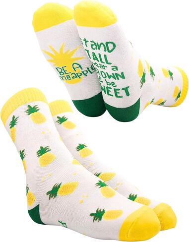 InnoBeta Pineapple Gifts for Women, Inspirational Gifts for Women, One Size Crew Socks in Kuwait
