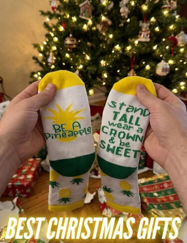 InnoBeta Pineapple Gifts for Women, Inspirational Gifts for Women, One Size Crew Socks in Kuwait