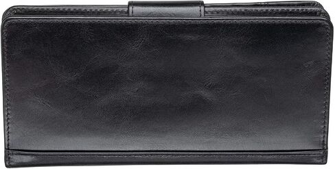 Mancini Casablanca Full Grain Leather RFID Secure Clutch Wallet, Brown in Saudi Arabia
