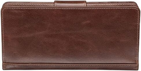 Mancini Casablanca Full Grain Leather RFID Secure Clutch Wallet, Brown in Saudi Arabia