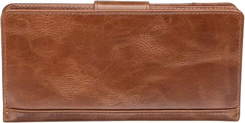 Mancini Casablanca Full Grain Leather RFID Secure Clutch Wallet, Brown in Saudi Arabia