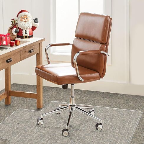 Office Chair Mat Carpet Protector: 36" x 48" Plastic Heavy Duty Computer Desk Mats with Lip for Low Flat and No Pile Carpeted Floor - Clear Rug Pad for Rolling Chairs Work Home Gaming Convex Shape in Saudi Arabia