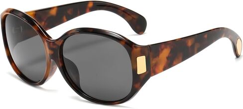 AIEYEZO Oversized Sunglasses for Women Vintage Big Frame Sun Glasses Fashion Retro Wrap Around Shades in Saudi Arabia