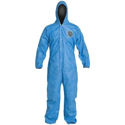 DuPont ProShield 10 PB127S غطاء حماية للاستعمال مرة واحدة مع غطاء رأس مناسب قياسي، أساور مرنة وكاحل، أزرق، 2X-Large (عبوة من 25) in Kuwait