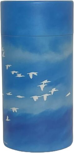 Scattering Tube, Biodegradable Cremation Urn for Ashes, Adults, Pets, Cremation Urn (8'' x 4'' (Medium) 1 Pack), Blue, ST003 in Kuwait