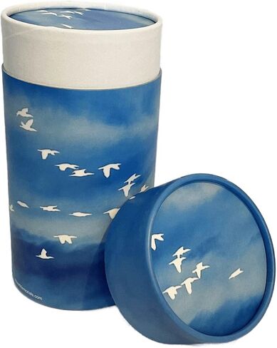 Scattering Tube, Biodegradable Cremation Urn for Ashes, Adults, Pets, Cremation Urn (8'' x 4'' (Medium) 1 Pack), Blue, ST003 in Kuwait