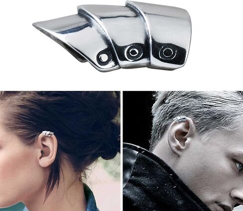 Earcuff Earring Piercing Hole Men Ear Cuff Cool Jewelry Punk Unusual Jewelry Cosplay Accessory Adjustable Earring Domineering Armor Ear Cuff in Saudi Arabia