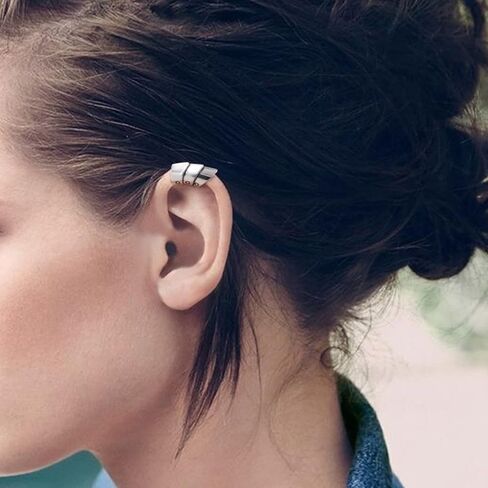 Earcuff Earring Piercing Hole Men Ear Cuff Cool Jewelry Punk Unusual Jewelry Cosplay Accessory Adjustable Earring Domineering Armor Ear Cuff in Saudi Arabia